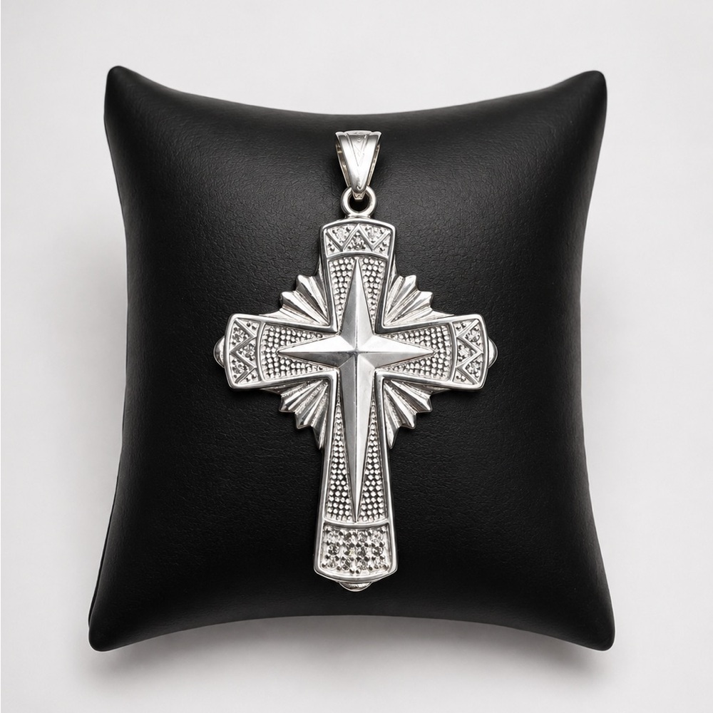 925 Sterling Silver Cross Pendant Men’s Jewelry